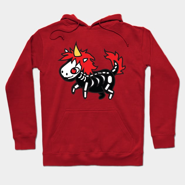 Gary the Unicorn the Skelly Hoodie by UntidyVenus